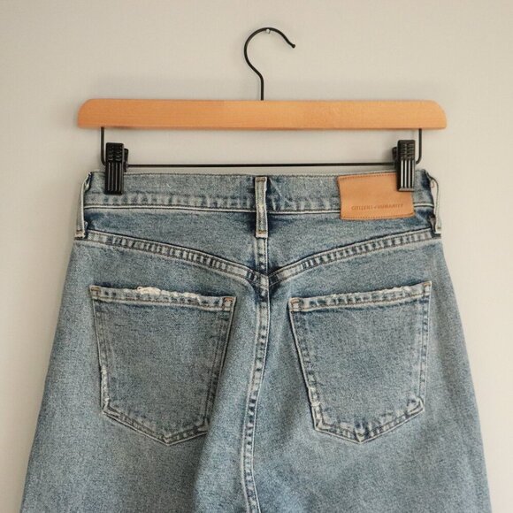 Citizens of Humanity Charlotte Women's 24 Blue Denim High Rise Straight Leg Jean - Picture 6 of 15